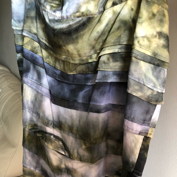 NWT Green Blue Grey Pattern Skirt and Top Set - Picture 4 of 4